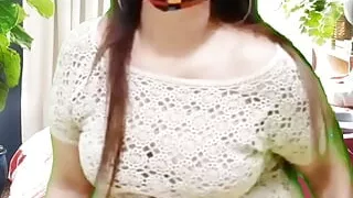 Lucky STEPSON shoots his Load on Stepmom's Huge Mature MILF TITS as  under her Gloryhole Milking Tab