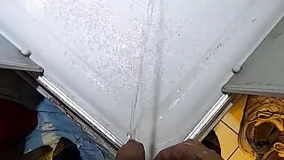 Pissing in the badroom