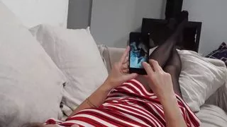 Horny mature Iris sucks cock then gets fucked and cummed on by boy toy