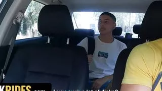 Hunk Taxi Driver Fer Froma Breeds Cute Latino Uriel Simon In The Middle Of A Park - Dick Rides