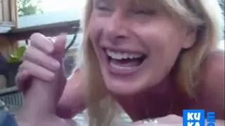 crazy hot blonde milf makes blowjob  vid
