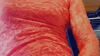 Trany alone in the bathroom...