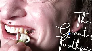 The Giantesses Toothpick Vore - full video on ClaudiaKink ManyVids!