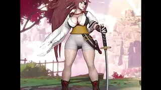 Baiken's Laughing Taunt Includes Some Huge Bouncey Titties