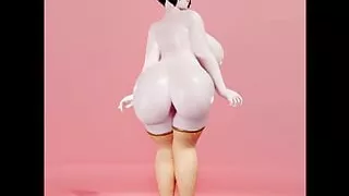 Mei from Overwatch Dressed Up As a Big Naked Ice Cream Cone With a Jiggly Ass