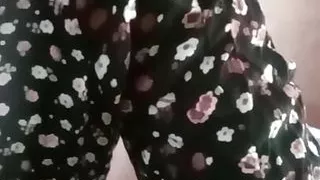 My lesbian friend showing her new dress makeover