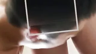 Gay Asian boy gives young twink blowjob blowjob doggy style without condom cum