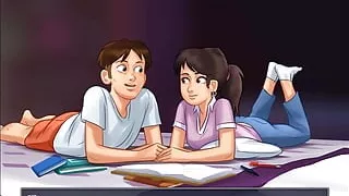 Summertime saga - i fucked my girlfriend while she was doing homework