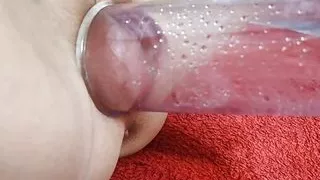 Pussy pumping and squirt with blowjob in between