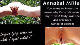 Annabel Miller: nude outdoor workout