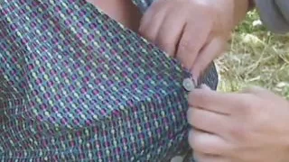 Blonde Granny Getting Hairy Pussy Screwed Outdoors