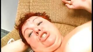 Hot redhead mature babe has dick in her pussy