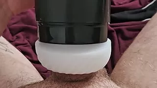 Insane sucking flashlight made me cum so fast!