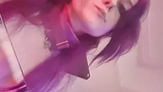 Purplemiss loves to show off her petite body