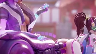 Sombra Controls the Fucking Machine That's Fucking Dva Hard in Both Holes
