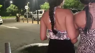 I fuck inside the car with my boyfriend after going to the movies with her