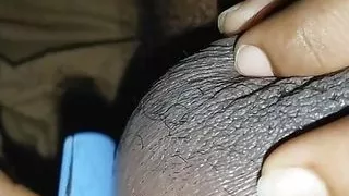 Girlfriend stroked my cock hair
