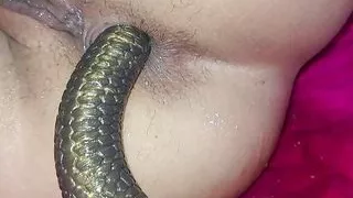 Fontaine anal avec mes godes