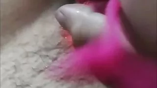 I masturbate with my dildo until my husband arrives