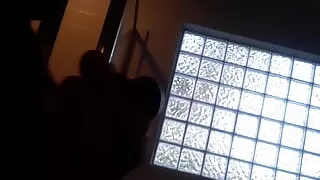 Stroking thick white cock for some cum