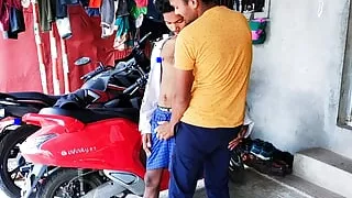 among the vehicles in the courtyard of the house - Gay Movie in Hindi