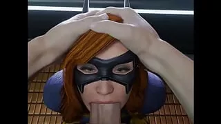 Batgirl Gets the Back of Her Throat Fucked