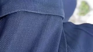 Cumming in stairway- Can't wait to get at home