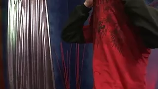 She loves drooling on a thick cock before fucking on the sofa