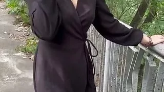 walk in the park and blowjob with 18 year old wife with continuation of blowjob at home