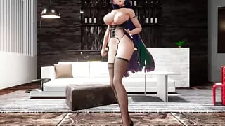 Fabrics Buds Mei Raiden - user900164 - Dark Green Hair Color Edit Smixix