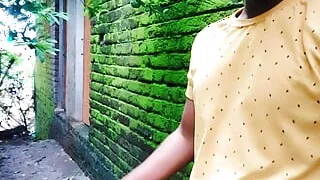 Slowly slowly Masturbating my uncut cook in forest bathroom - College Students movie in Hindi