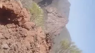 Outdoor blowjob and swallow