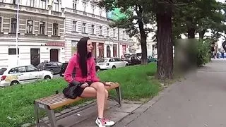 Tattooed brunette Teri sucking dick in pov