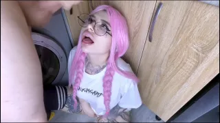 Fucked Step Sister While She Was Stuck In The Washing Machine