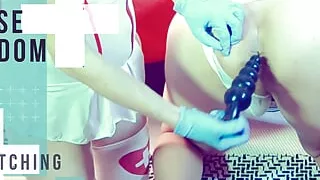 Hot NURSE PLUGS patient's BUTT