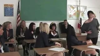 It Takes a Mature Slut Like Nina Hartley to Make These Girls Understand Gay Sex