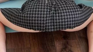 hot short skirts doggy flash panty