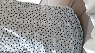 Step son almost caught jerking off behind his step mom