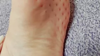 Hot lady's feet  after a sadhu board