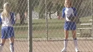 Baseball Chicks Get Seduced and Picked up by the Lez Blonde That Craves a Threesome