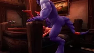 Sexy Elf Gets Big Blue Dick - Warcraft Parody