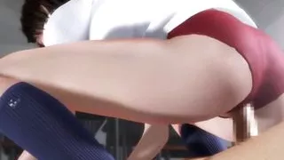 3d 55 Beauty student ride her classmate