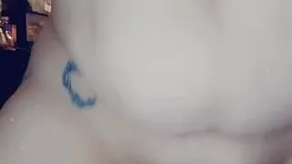 Big Bbw Tattooed chick Riding dildo cums all over