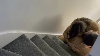 Sex positions on the stairs