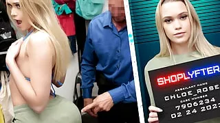 Hot Model Chloe Rose Gets Pounded For Stealing Bikinis From Officer Tommy Gunn's Store - Shoplyfter