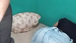 Sucking my stepmom's ass and playing with her beautiful black pussy when we are home alone