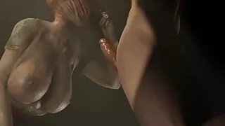 Nurse from Silent Hill With Her Perfect Tits Out Sucks a Big Cock (Sound Version)