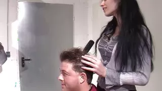 Private porn at the hairdresser