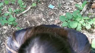 Cum in mouth of Nicky Mist in Park I didn't swallow cum