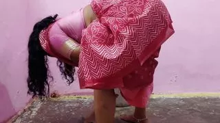 Mature aunty was cleaning the floor of the house i undressed her and made her completely naked and had sex with her